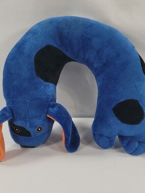 Abilitations Weighted Blue Dog Travel Neck Pillow